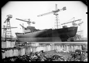 Frachtmotorschiff Innstein, Stapellauf
Fotostudio Maack, ca. 1951
[Staatsarchiv Bremen #7,2121/2 Fotos - F1]